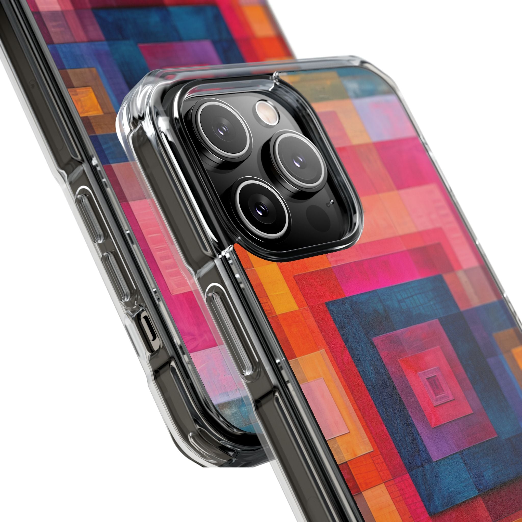 Vibrant Geometry - Clear Impact iPhone 14 Phone Case