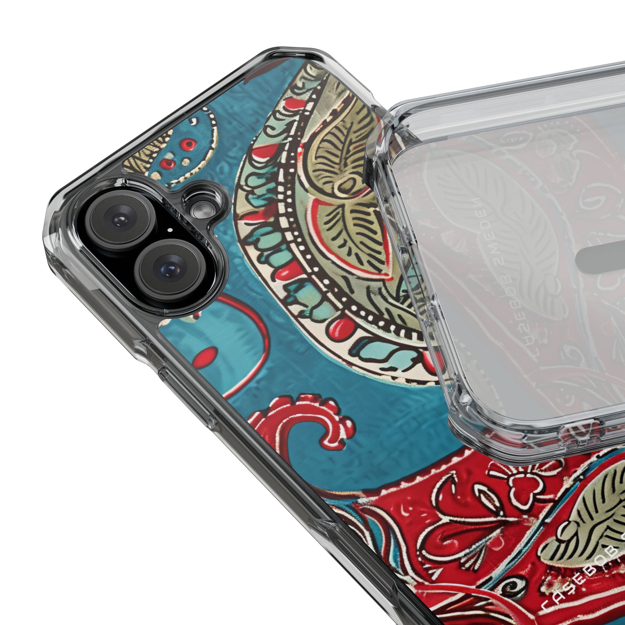 Vintage Paisley Elegance iPhone 16 - Clear Impact Phone Case