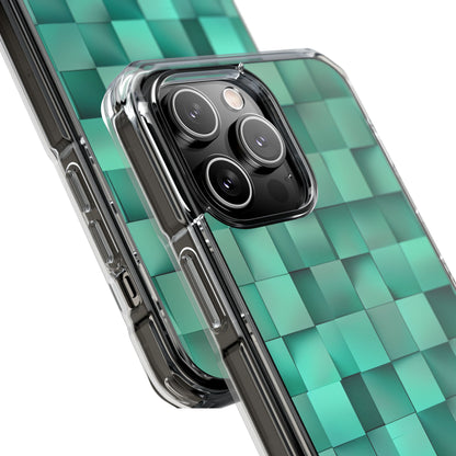 Folded Blue Squares iPhone 14 - Impact Clear+