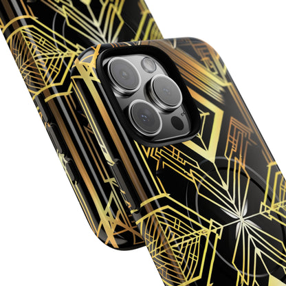 Golden Geometric Symphony iPhone 16 - Tough+