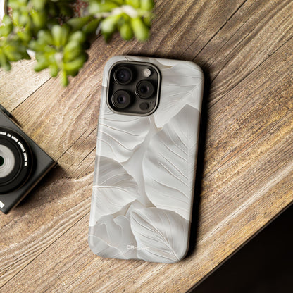 Elegant Leaf Relief - iPhone Case