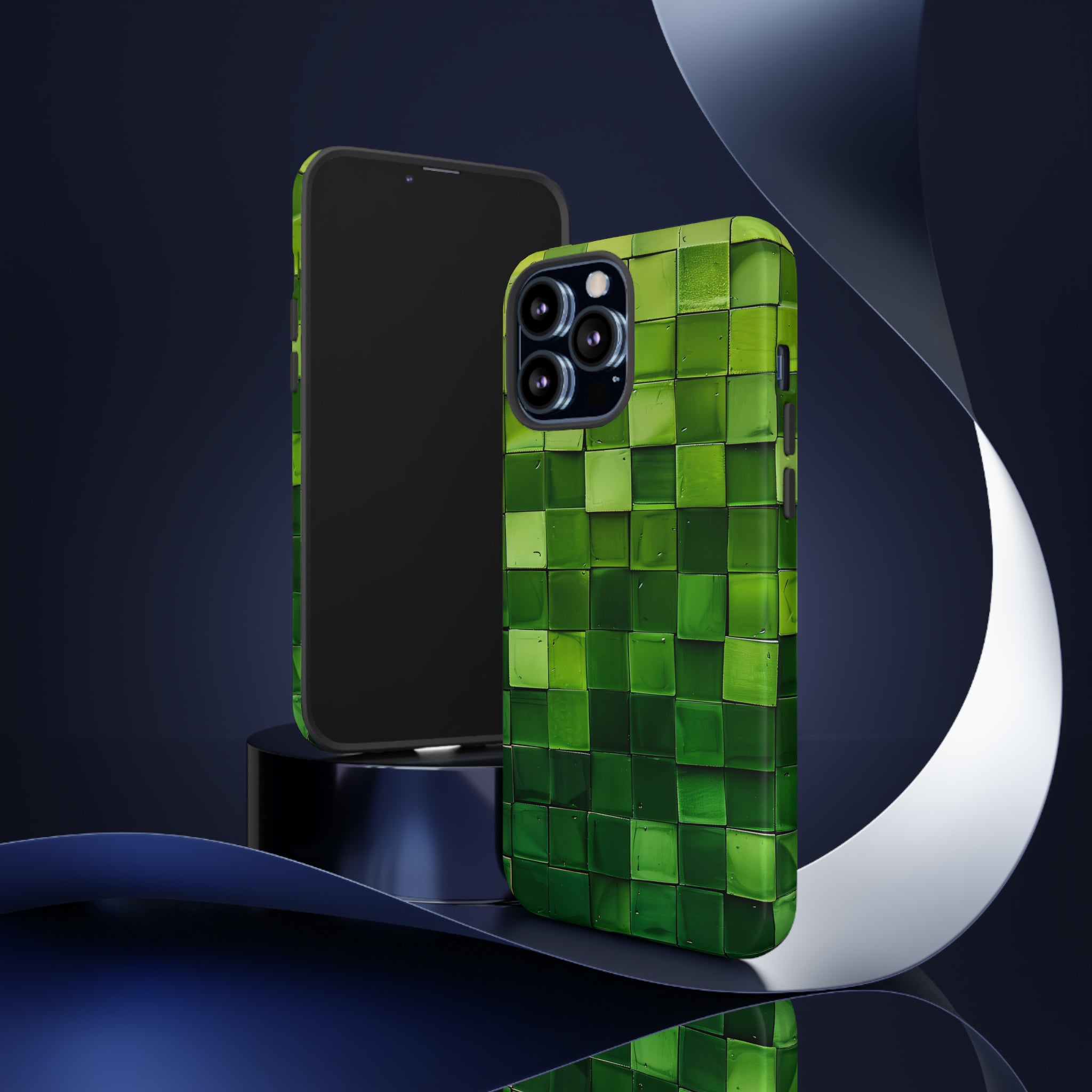 Emerald Square: Green Gradient - Protective Phone Case