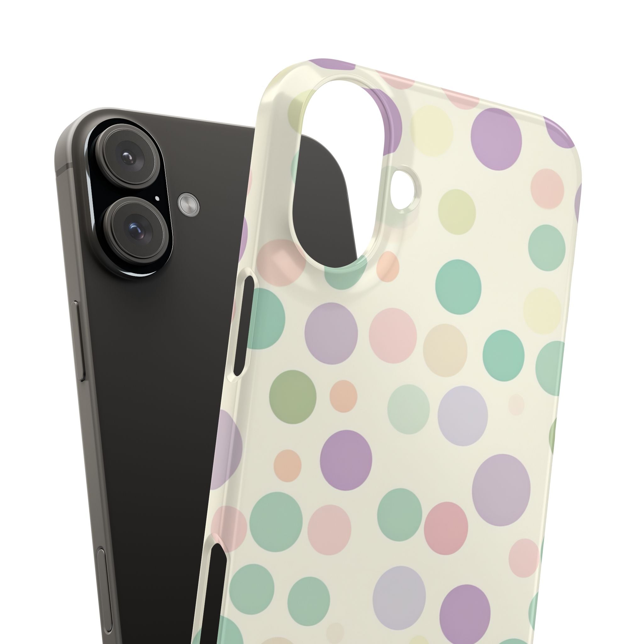 Playful Pastel Polka Dots - Slim iPhone 16 Phone Case