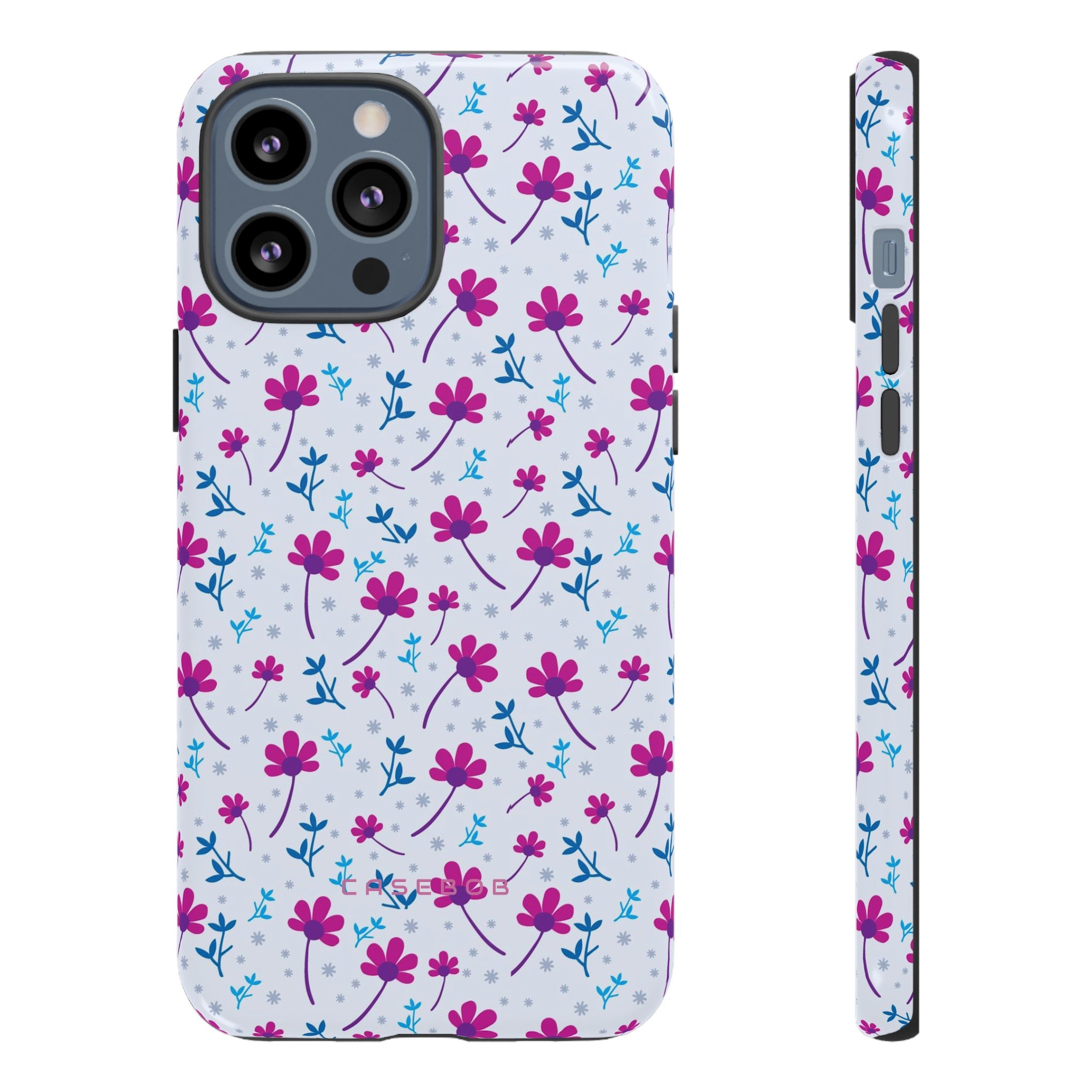 Purple Flower Pattern - Protective Phone Case