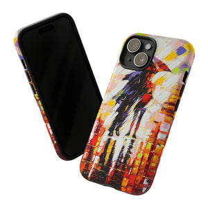 Oil Panting - Enamoured under Umbrella - Protective Phone Case