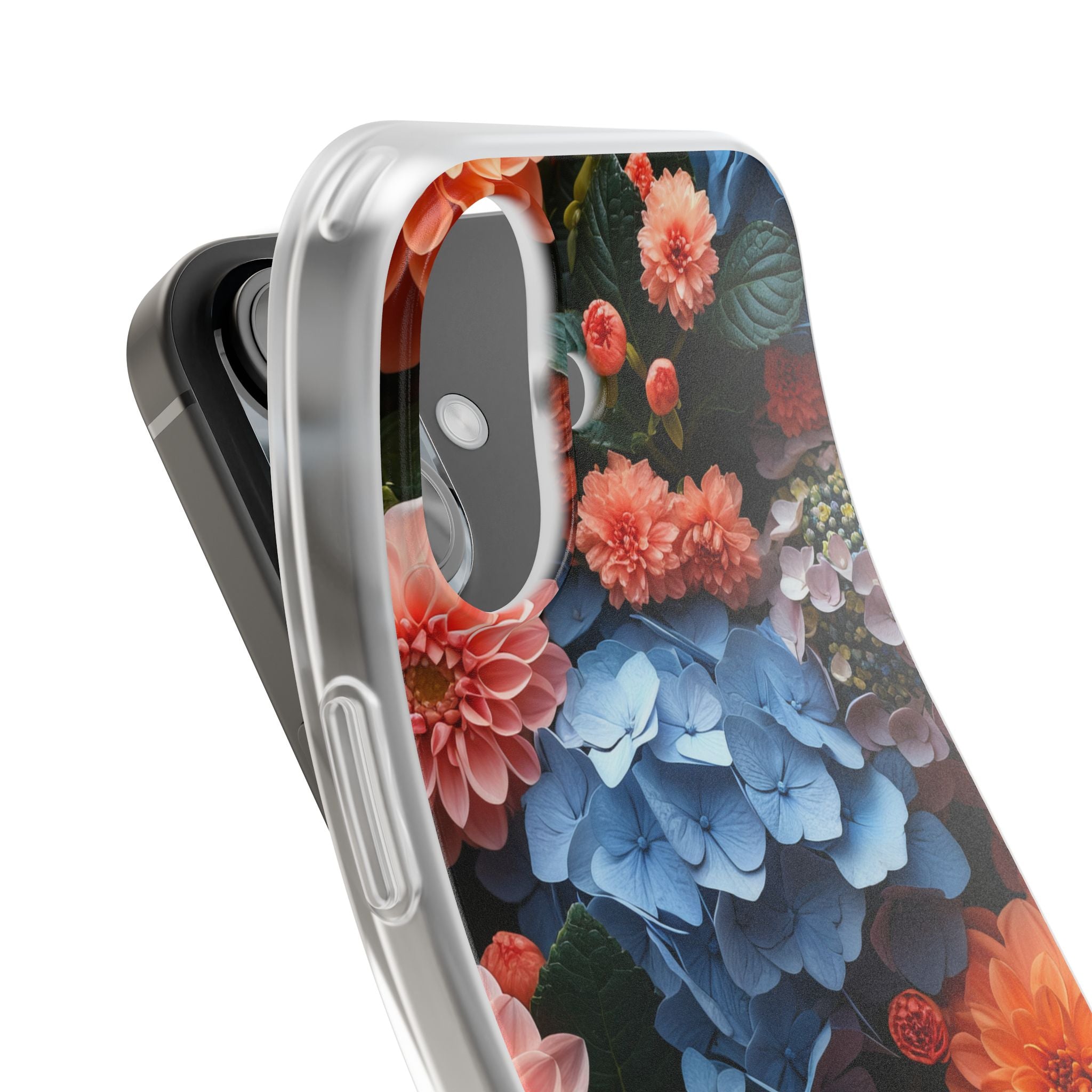 Blue Floral Bliss - Flexi iPhone 16 Phone Case