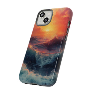 Pastel Waves at Sundown - Protective Phone Case