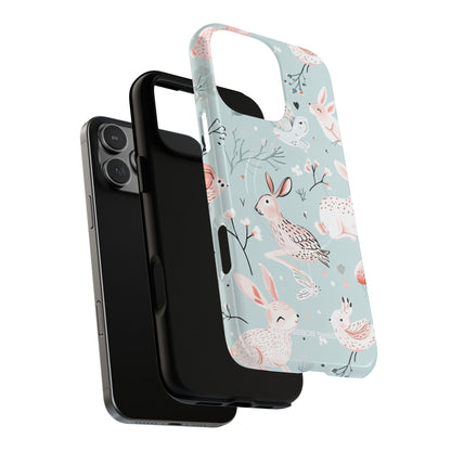 Whimsical Bunny Blossom - Tough + MagSafe® iPhone 16 Phone Case