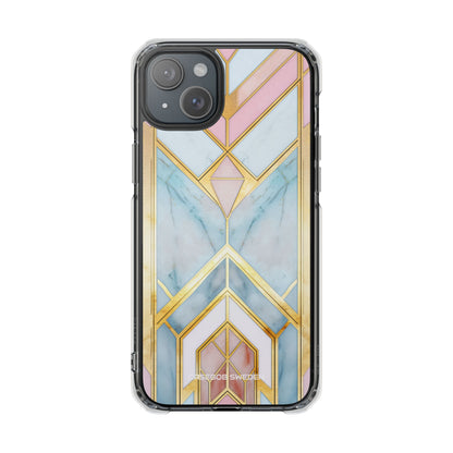 Gold Pink Art Deco - Clear Impact iPhone 15 Phone Case