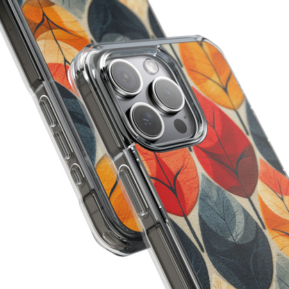 Autumn Leaf Design - Clear Impact iPhone 15 Phone Case