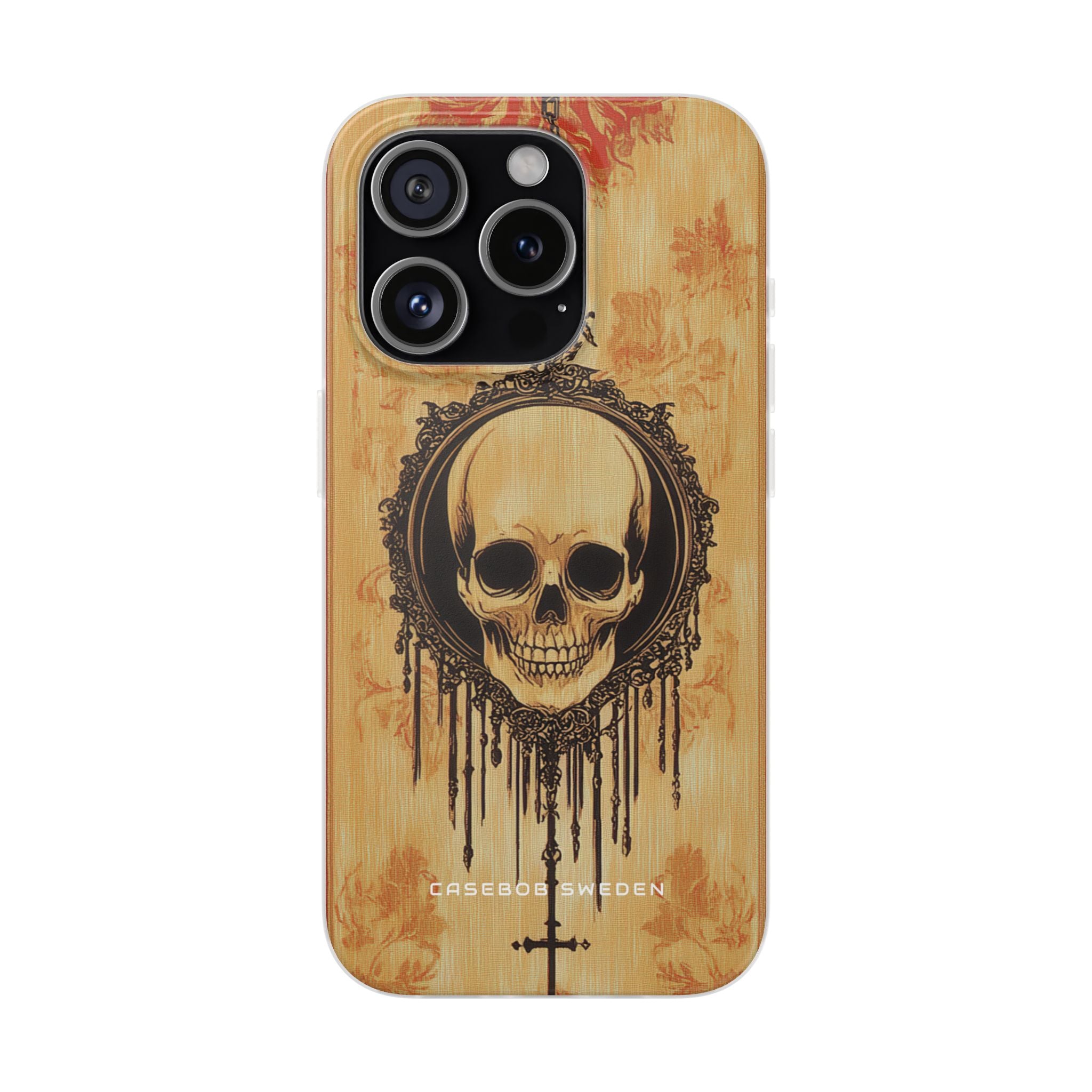 Gothic Skull Elegance iPhone 15 - Flexi Phone Case