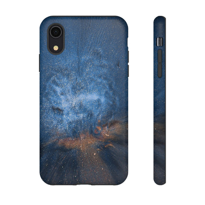 Blue Stardust Ink Art iPhone Case (Protective) iPhone XR Matte Phone Case