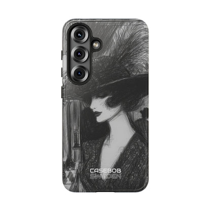 Vintage Feather Elegance Samsung S25 - Tough