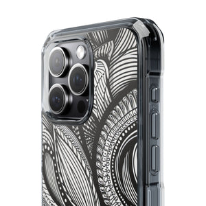 Organic Whirl - Phone Case for iPhone (Clear Impact - Magnetic)