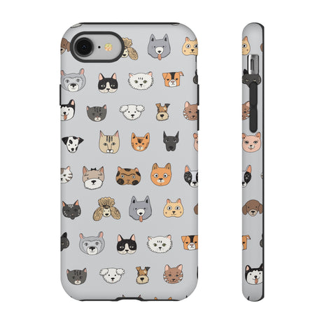 Cats n Dogs Pattern iPhone Case (Protective) iPhone 8 Matte Phone Case