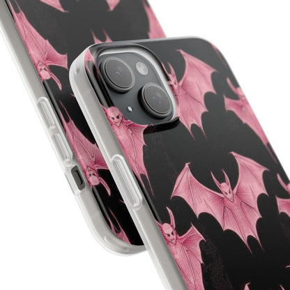 Pink Batwave iPhone 15 Plus Case - Soft