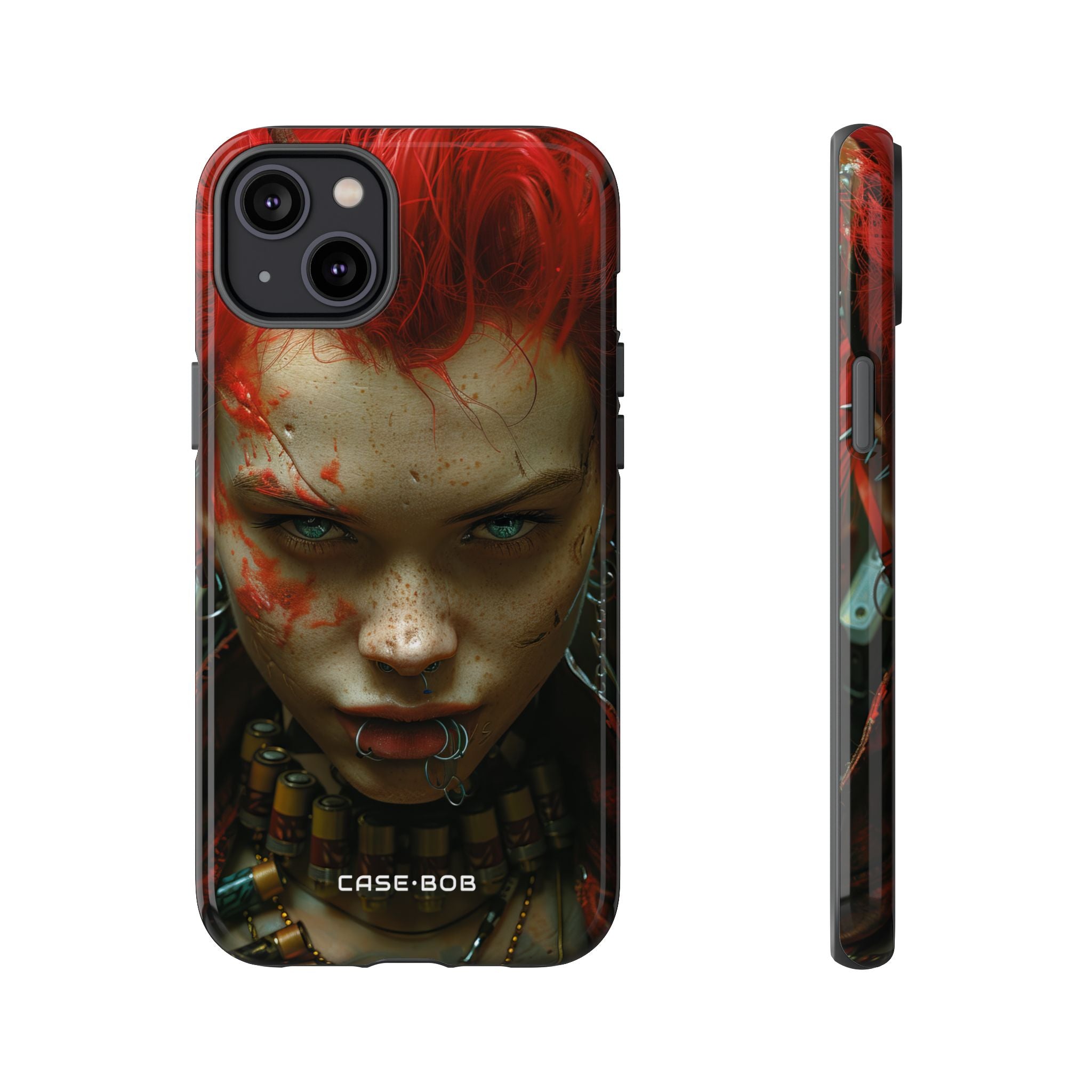 Red Spike Gaze iPhone 14 Plus Case - Tough
