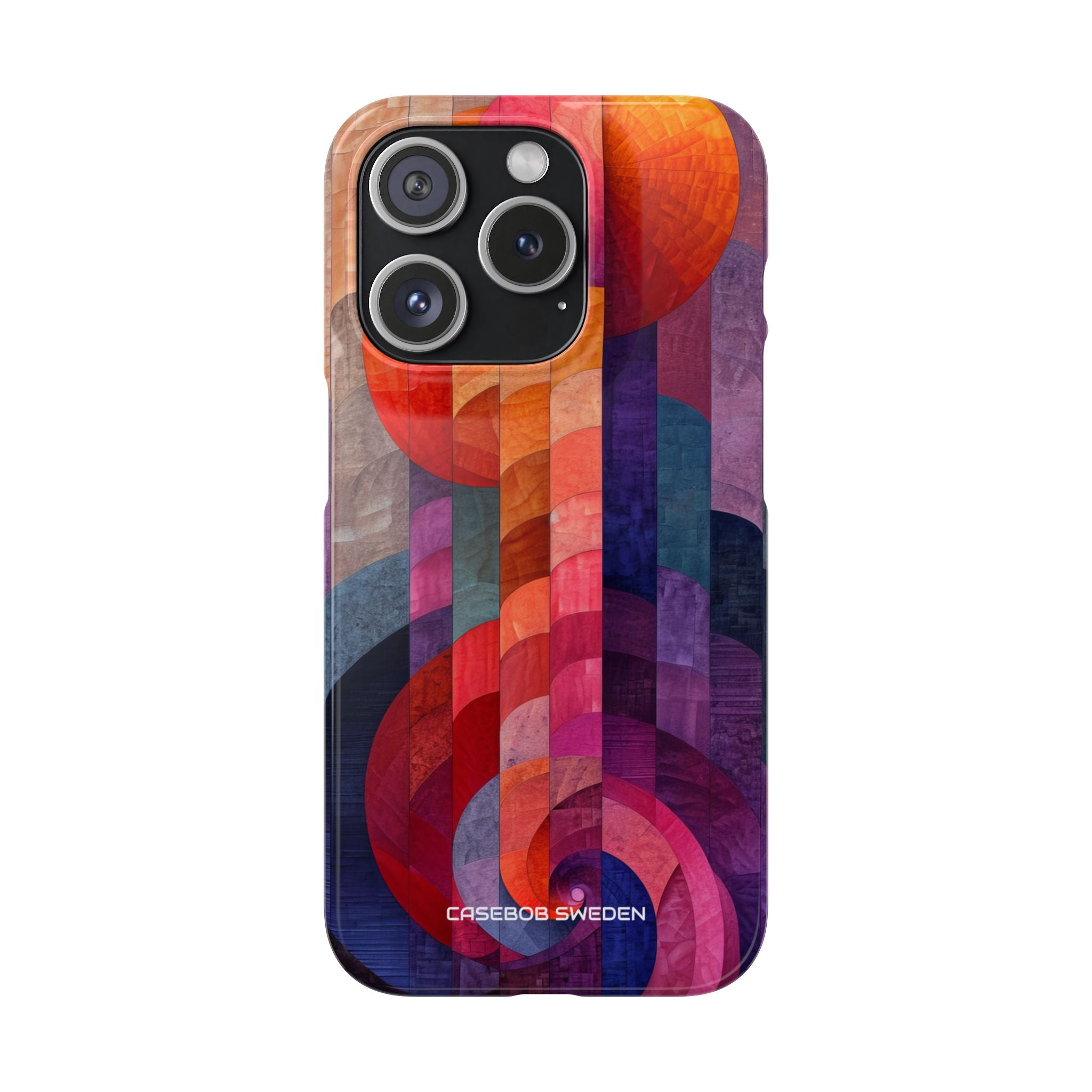 Purple Orange Abstract - Slim iPhone 15 Phone Case