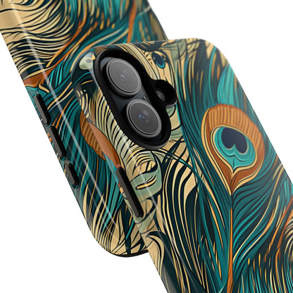 Art Nouveau Peacock Elegance iPhone 16 - Tough Phone Case