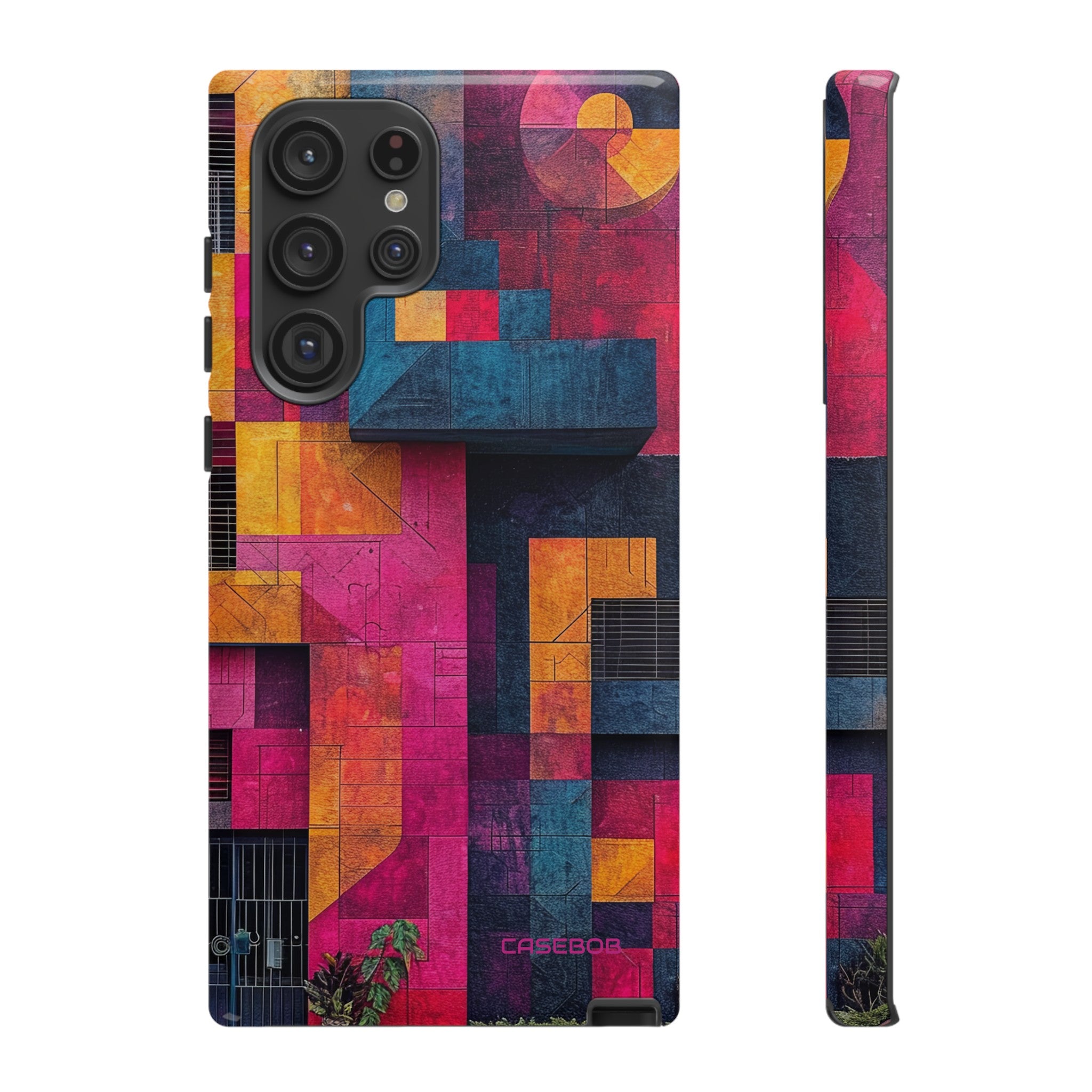 Electric Geometric Vibes - Protective Phone Case