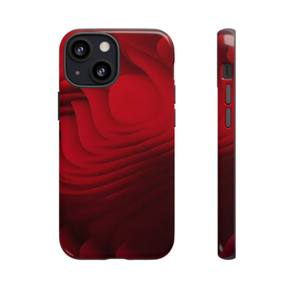 Red Center Waves - Protective Phone Case