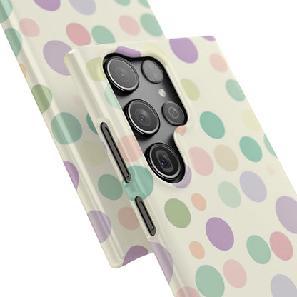 Playful Pastel Polka Dots - Slim Samsung S23 Phone Case