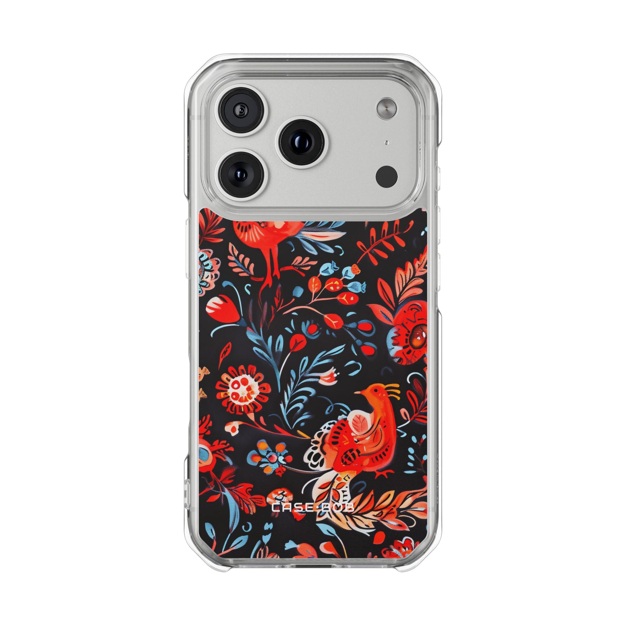Ornate Birds Crimson iPhone 17 Pro Case - Impact