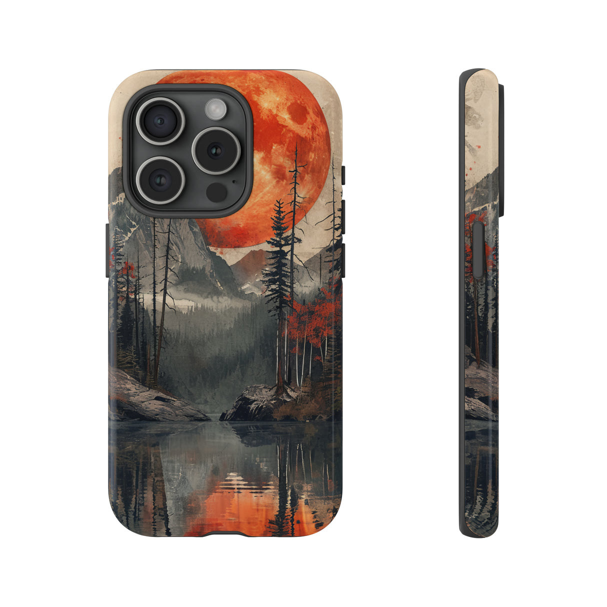 Abstract Wilderness Wonders: A Geometric Journey - Protective Phone Case