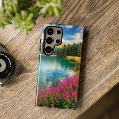 Azure Alpine Lake Phone Case - Protective Phone Case