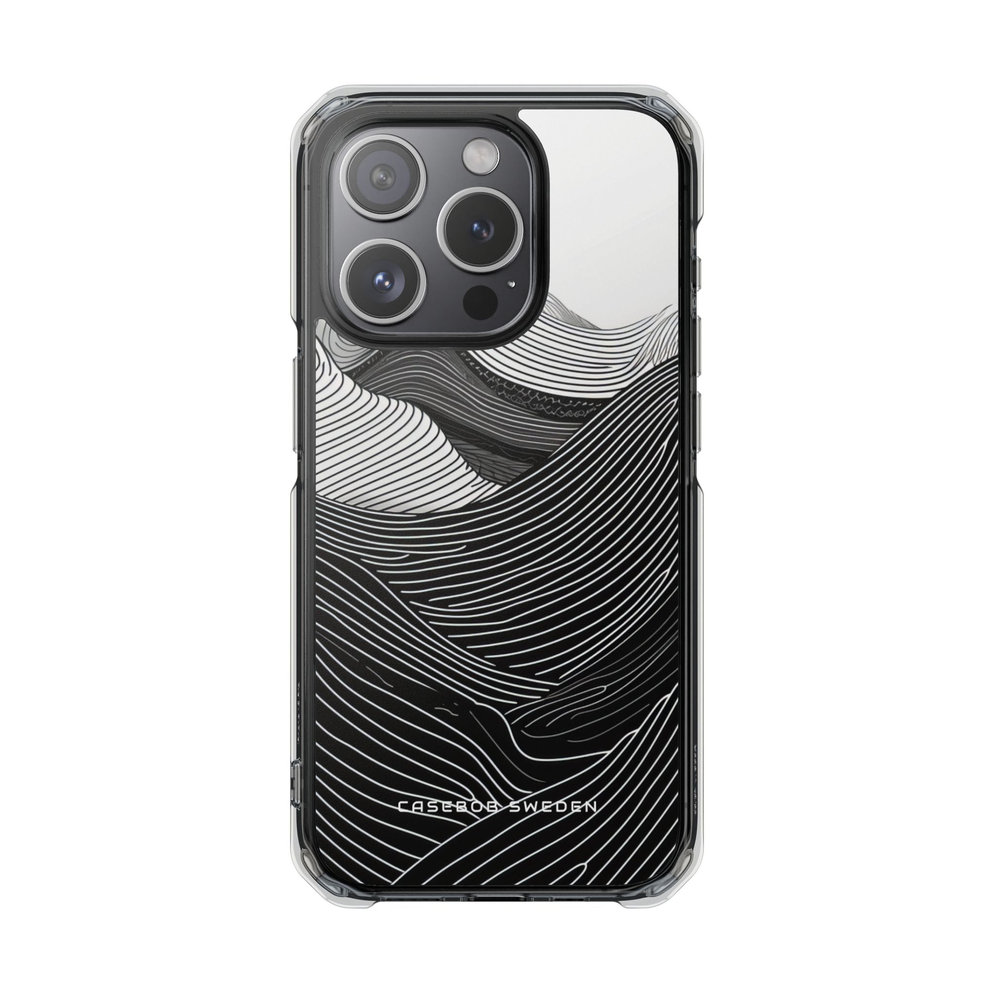 Undulating Horizon Waves iPhone 15 - Clear Impact Phone Case