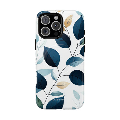 Navy Leaf Veins iPhone 16 Pro Max Case - Tough+