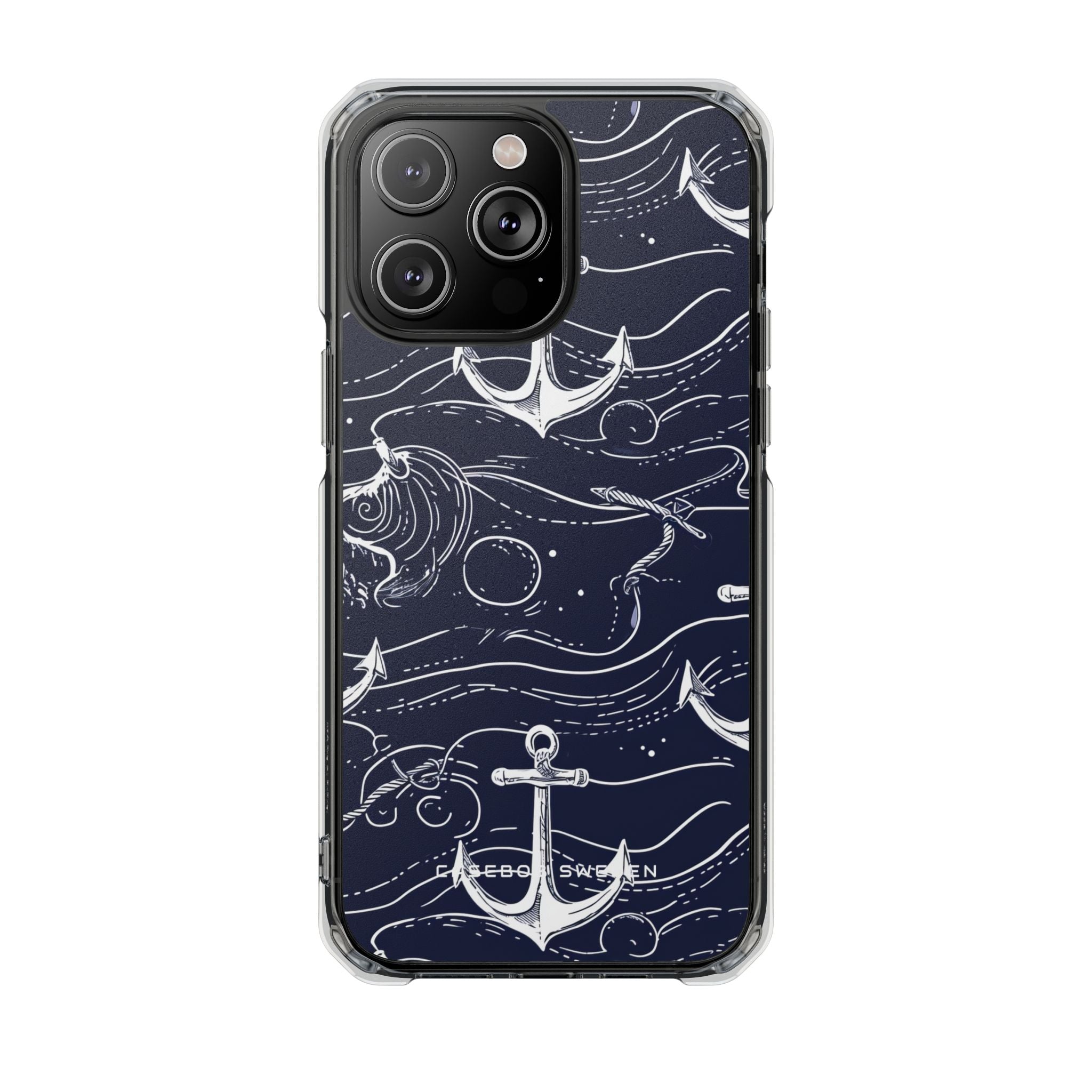 Gradient Anchorflow Waves iPhone 14 - Clear Impact Phone Case