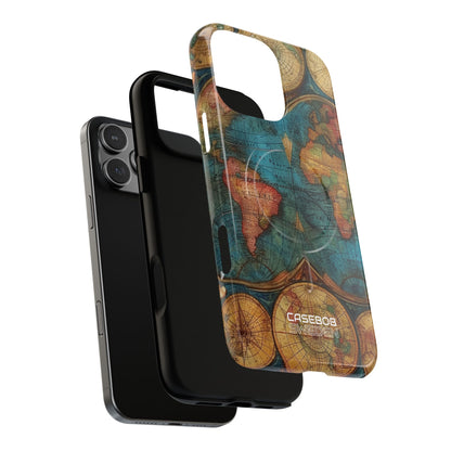 Vintage World Map iPhone 16 - Tough+