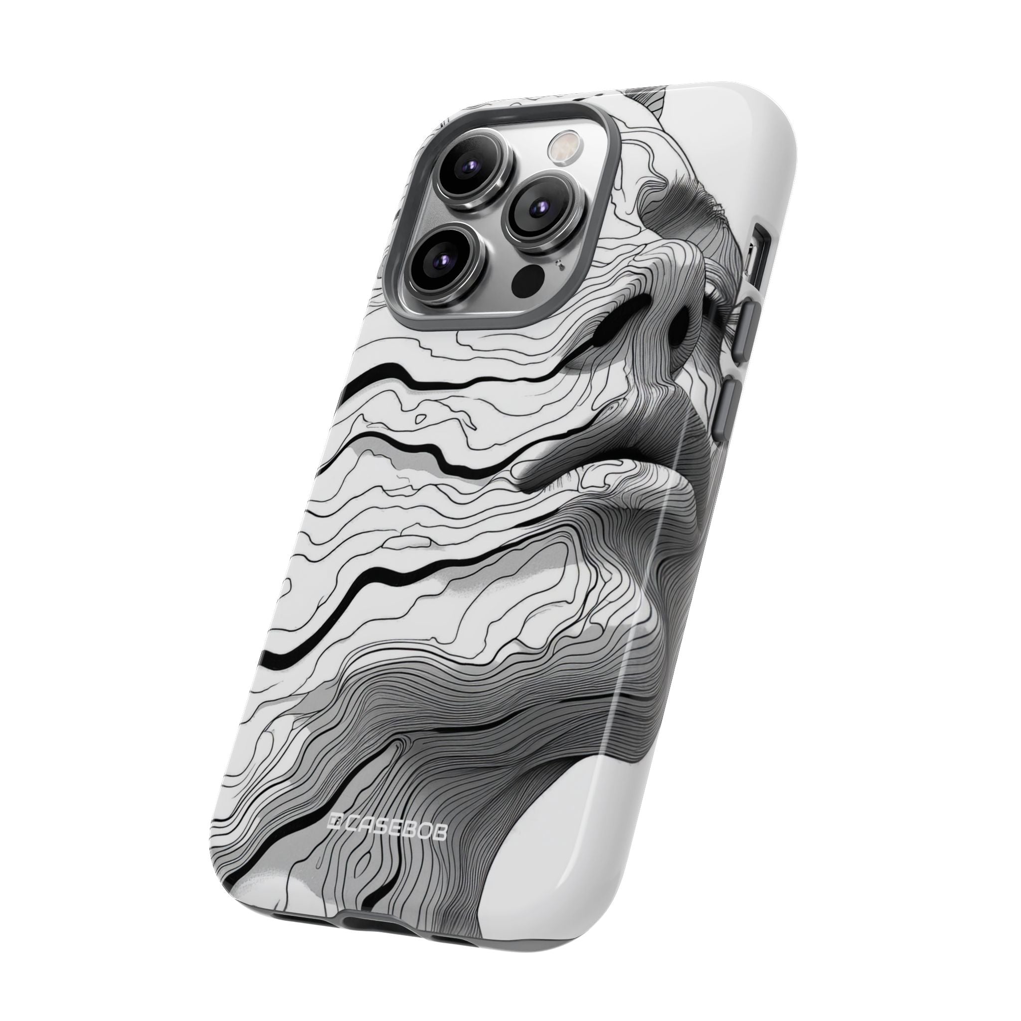 Topographic Serenity | Protective Phone Case for iPhone