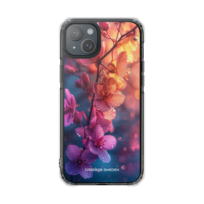 Pink Bloom Serenity - Clear Impact iPhone 15 Phone Case