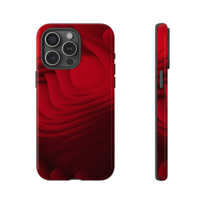 Red Center Waves - Protective Phone Case