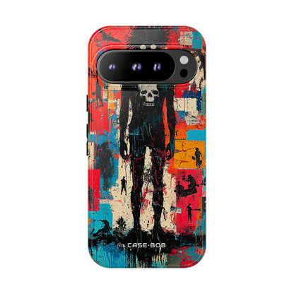 Spiky Skull Silhouette Google Pixel 9 Pro Case - Tough