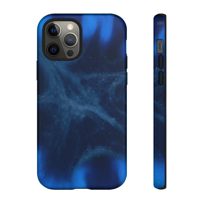 Blue Space Ink Art iPhone Case (Protective) iPhone 12 Pro Glossy Phone Case