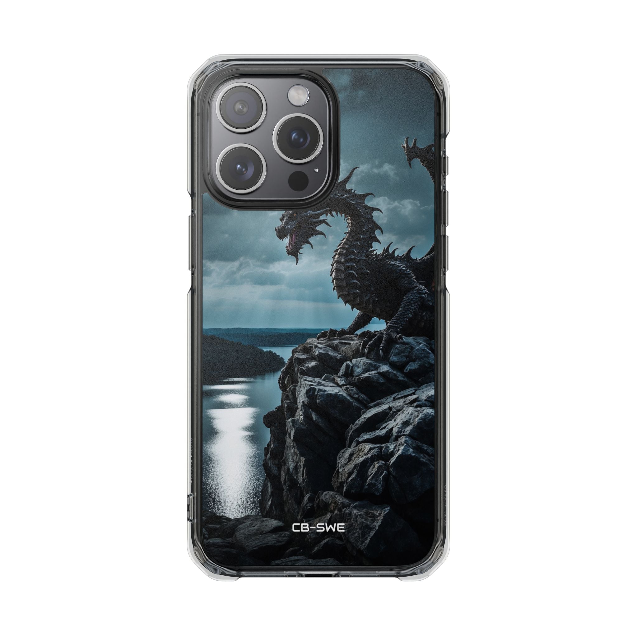 Dragon Soars Moonlight iPhone Case - Impact