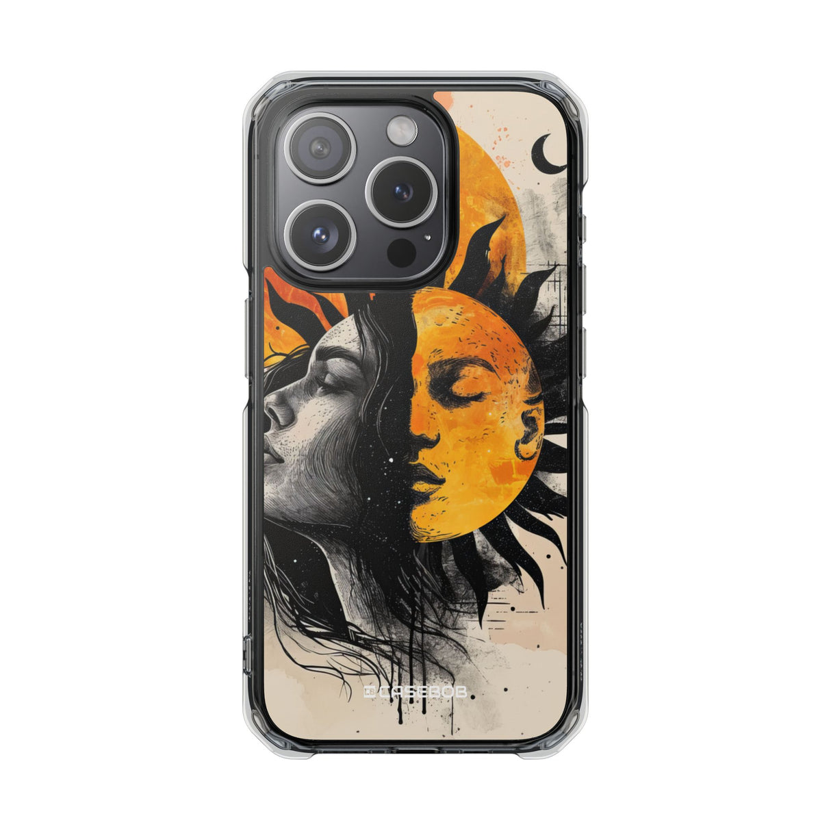 Sunlit Duality - Phone Case for iPhone (Clear Impact - Magnetic)