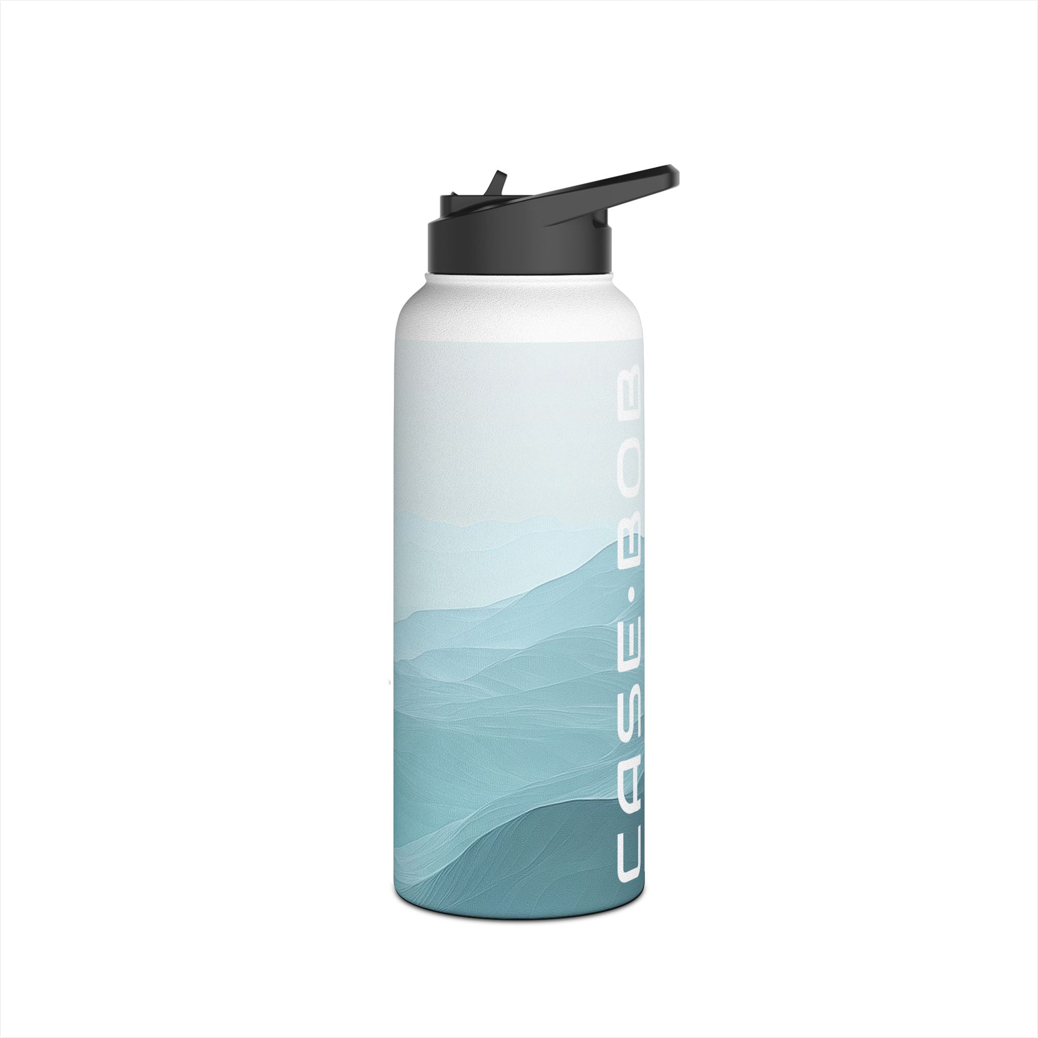 Teal Ridge Layers - Stainless Steel Water Bottle