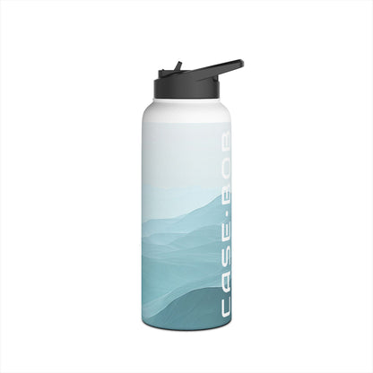 Teal Ridge Layers - Stainless Steel Water Bottle