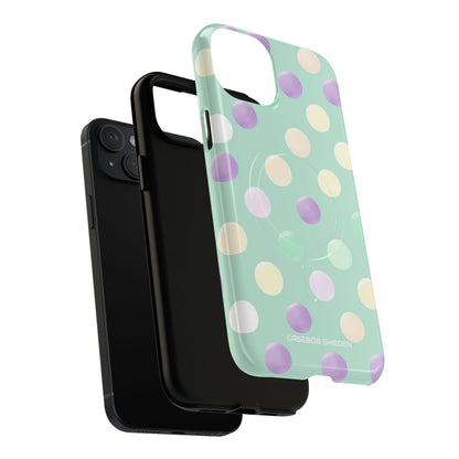 Pastel Polka Dots - Tough + MagSafe® iPhone 15 Phone Case