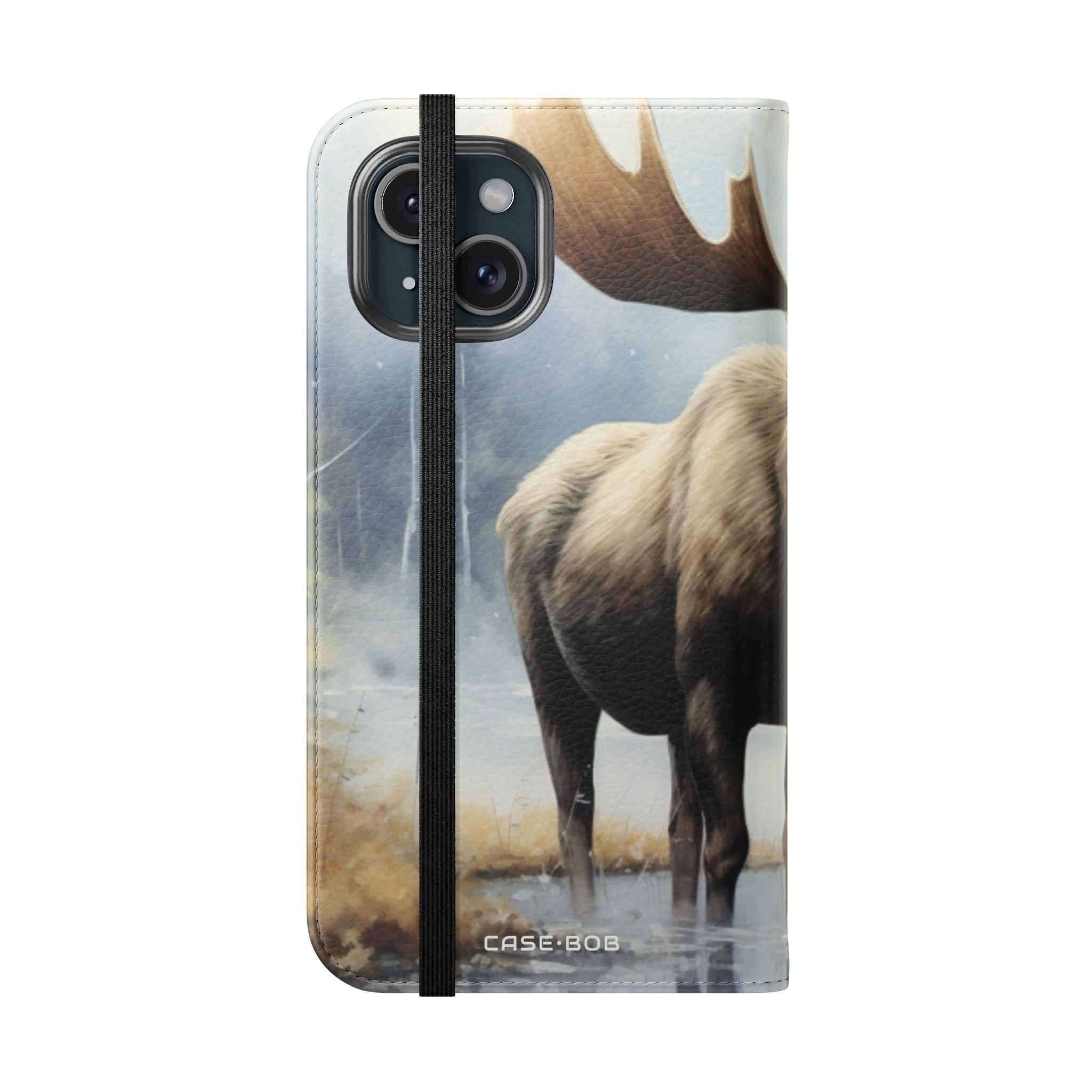 Misty Moose Reflection - iPhone 15 Case - Wallet