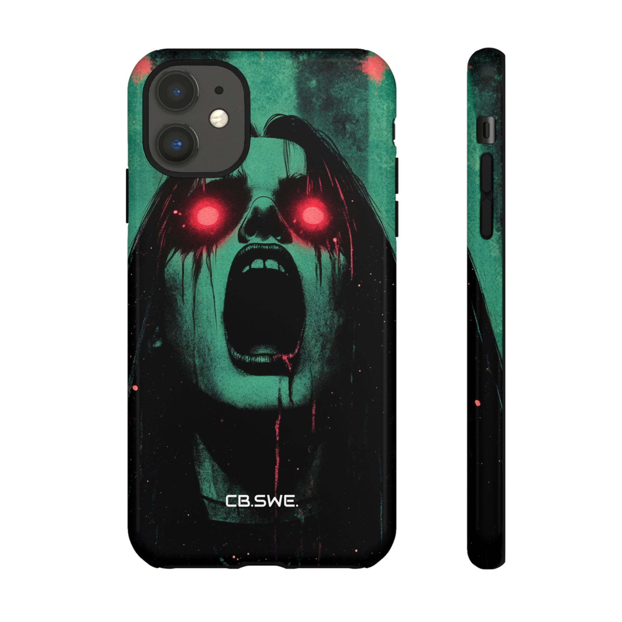 Horror poster woman glowing red eyes iPhone 11 - Tough