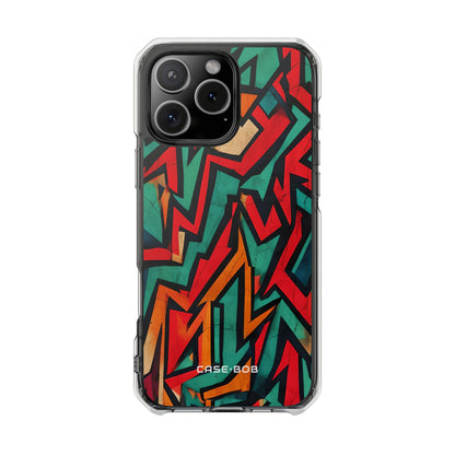 Crimson Zigzag iPhone 16 Pro Max Case - Impact