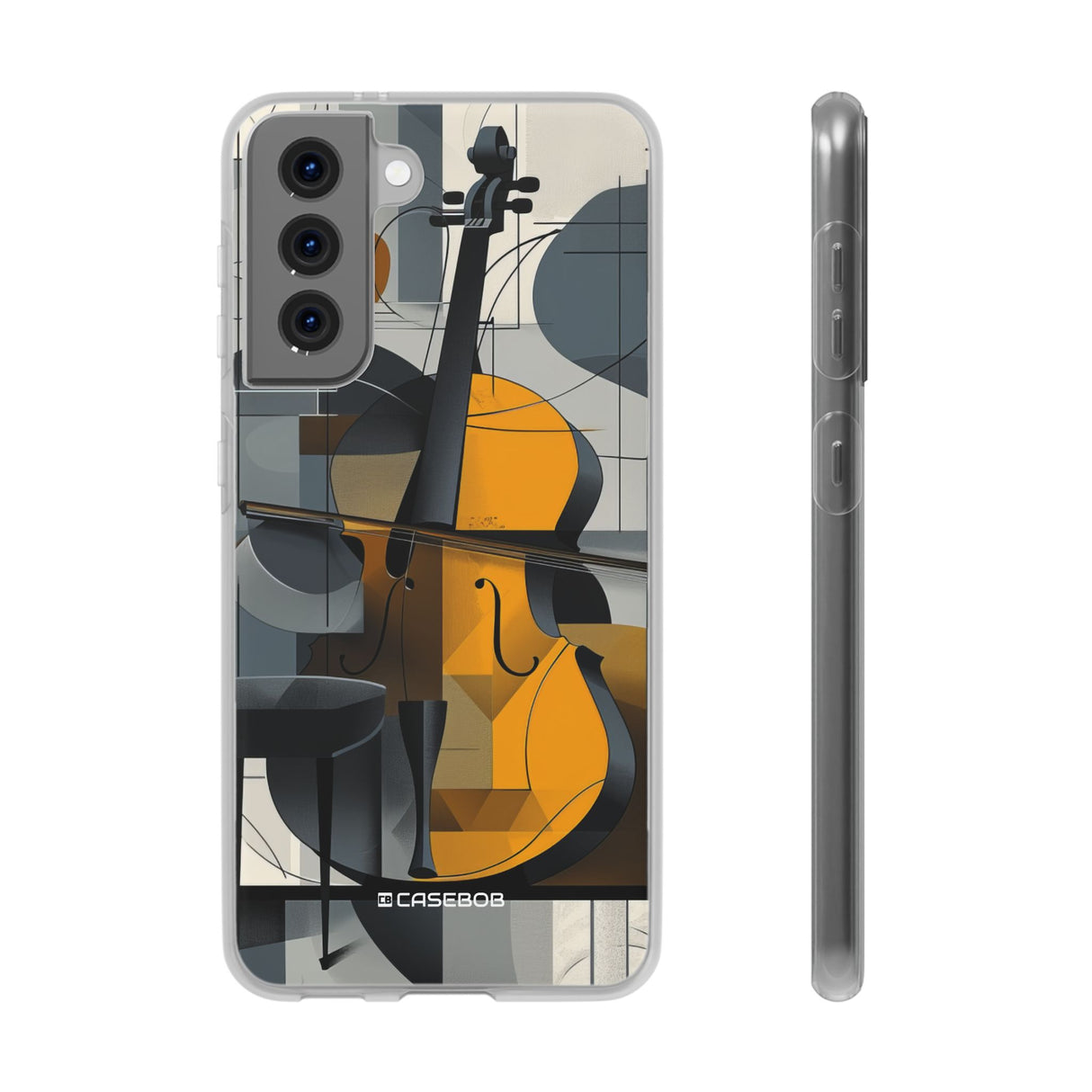 Cello-Abstraktion | Flexible Handyhülle für Samsung Galaxy