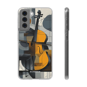 Cello-Abstraktion | Flexible Handyhülle für Samsung Galaxy