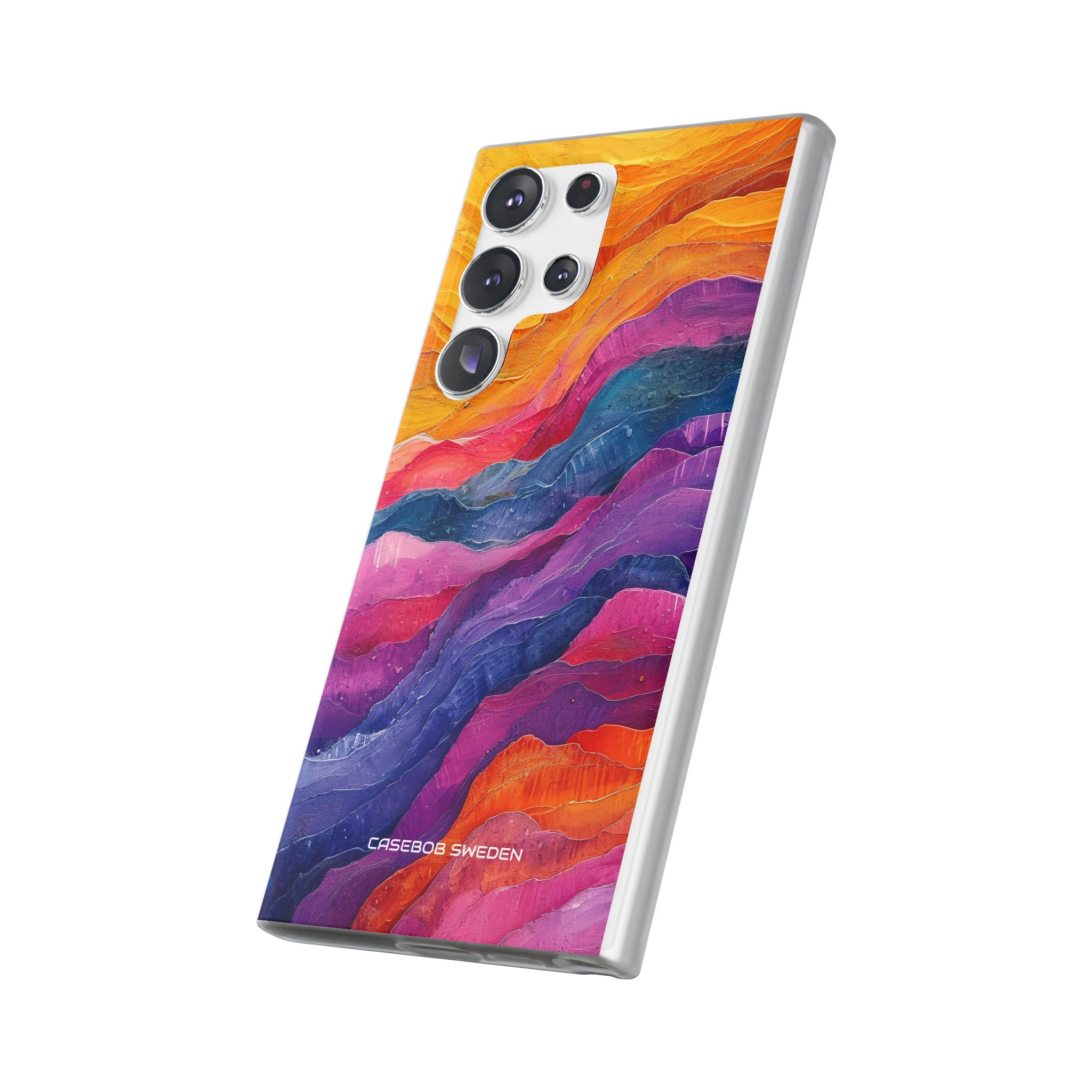 Vibrant Abstract Waves - Flexi Samsung S23 Phone Case