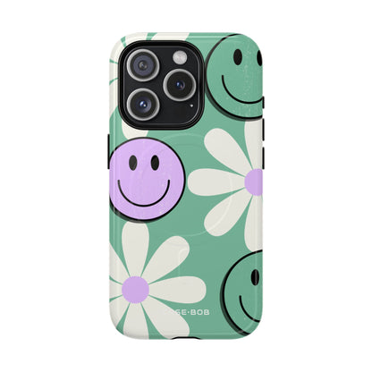 Smiley Daisy Glow iPhone 15 Pro Case - Tough+